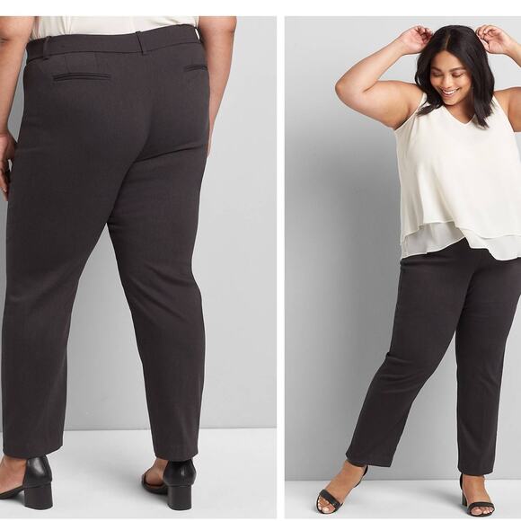 Lane Bryant The Madison Trouser Pants 28 Long Tall Straight High Rise Work New - Picture 4 of 8